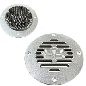 Billet Aluminum Drain Plate with Screen 4’’ Round for Boats - Silver - Boat Accessory