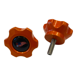 Billet Aluminum Graph and Transducer Knobs - Garmin (all except Striker 7) / Orange - Boat Accessory