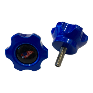 Billet Aluminum Graph and Transducer Knobs - Garmin (all except Striker 7) / Blue - Boat Accessory