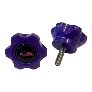 Billet Aluminum Graph and Transducer Knobs - Garmin (all except Striker 7) / Purple - Boat Accessory