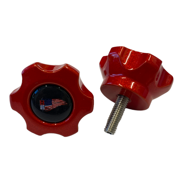 Billet Aluminum Graph and Transducer Knobs - Red / Garmin (all except Striker) - boating accessories