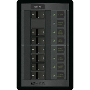 Blue Sea 1202 120V AC Main + 6 Positions - Vertical [1202] - Electrical Panels