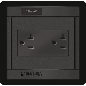 Blue Sea 1479 360 Panel - 120V AC DUal Outlet [1479] - Electrical Panels