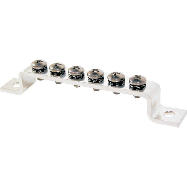 Blue Sea 2306 MiniBus 100AMP Common BusBar Grounding BusBar 6 x 8-32 Screw Terminal [2306] - Busbars Connectors &