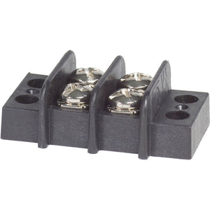 Blue Sea 2402 Terminal Black 20AMP - 2 Circuit [2402] - Busbars Connectors & Insulators