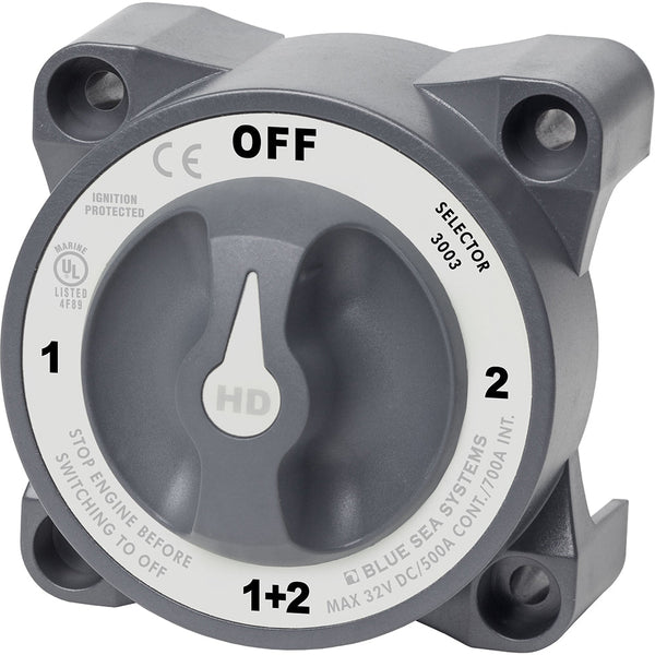 Blue Sea 3003 HD-Series Battery Switch Selector w/Alternator Field Disconnect [3003] - Battery Management