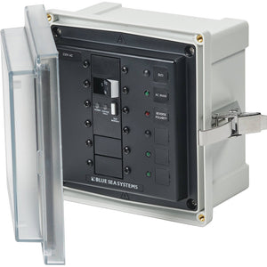 Blue Sea 3121 - SMS Panel Enclosure w/ELCI (16A) 3 Blanks - 230V AC [3121] - Electrical Panels