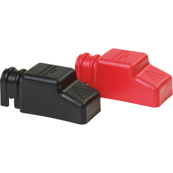 Blue Sea 4018 Square CableCap Insulators Pair Red/Black [4018] - Busbars Connectors & Insulators