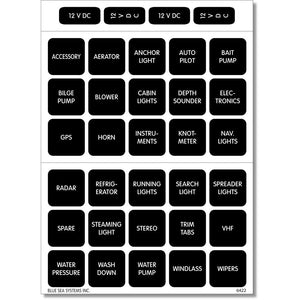 Blue Sea 4215 Square Format Label Set - 30 [4215] - Switches & Accessories