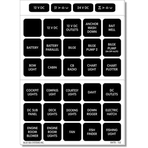 Blue Sea 4216 Square Format Label Set - 60 [4216] - Switches & Accessories