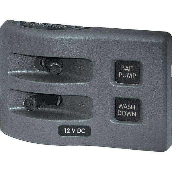 Blue Sea 4303 WeatherDeck 12V DC Waterproof Switch Panel - 2 Position [4303] - Electrical Panels