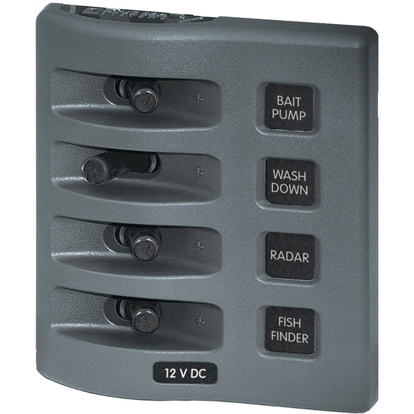 Blue Sea 4305 WeatherDeck 12V DC Waterproof Switch Panel - 4 Posistion [4305] - Electrical Panels