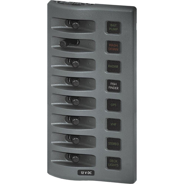 Blue Sea 4308 WeatherDeck Water Resistant Fuse Panel - 8 Position - Grey [4308] - Electrical Panels