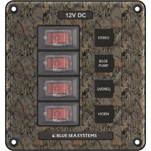 Blue Sea 4323 Circuit Breaker Switch Panel 4 Position - Camo [4323] - Electrical Panels