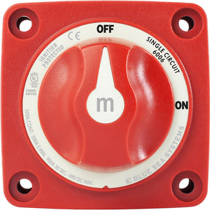 Blue Sea 6006 m-Series (Mini) Battery Switch Single Circuit ON/OFF Red [6006] - Battery Management