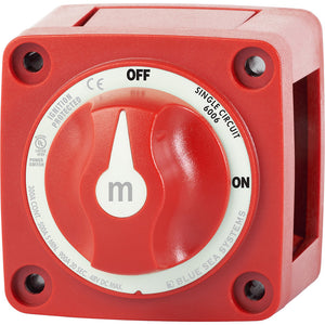 Blue Sea 6006 m-Series (Mini) Battery Switch Single Circuit ON/OFF Red [6006] - Battery Management