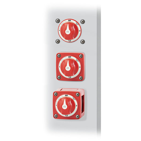 Blue Sea 6007 m-Series (Mini) Battery Switch Selector Four Position Red [6007] - Battery Management