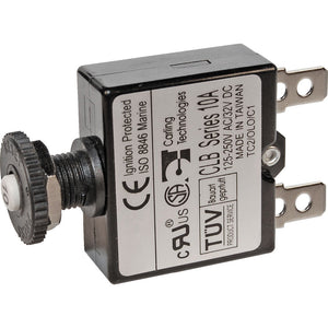 Blue Sea 7050 3A Push Button Thermal with Quick Connect Terminals [7050] - Circuit Breakers