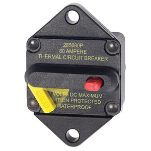 Blue Sea 7086 80 Amp Circuit Breaker Panel Mount 285 Series [7086] - Circuit Breakers