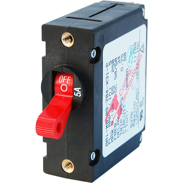 Blue Sea 7201 AC/DC Single Pole Magnetic World Circuit Breaker - 5 AMP [7201] - Circuit Breakers