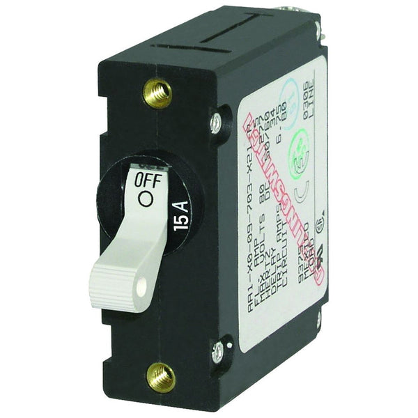 Blue Sea 7210 AC/DC Single Pole Magnetic World Circuit Breaker - 15AMP [7210] - Circuit Breakers