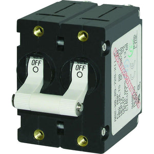 Blue Sea 7233 A-Series Double Pole Toggle - 10AMP - White [7233] - Circuit Breakers