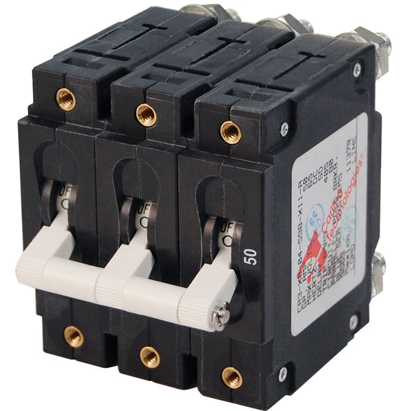 Blue Sea 7287 C-Series Triple Pole Circuit Breaker - 50A [7287] - Circuit Breakers
