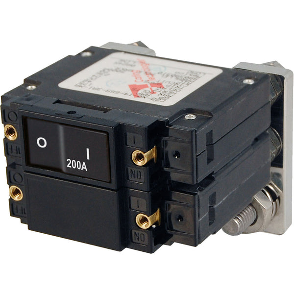 Blue Sea 7476 C - Series Flat Circuit Breaker Single and Double Pole - 200 Amp [7476] - Circuit Breakers