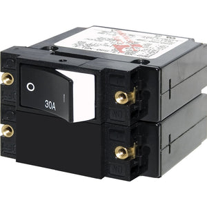 Blue Sea 7574 A-Series Raised Rocker Circuit Breaker - Double Pole - 30A [7574] - Circuit Breakers