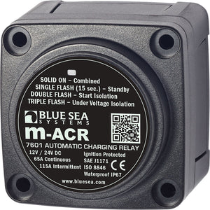 Blue Sea 7601 DC Mini ACR Automatic Charging Relay - 65 Amp [7601] - Battery Management