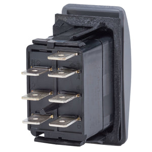 Blue Sea 7937 Contura II Switch DPDT Black - (ON)-OFF-ON [7937] - Switches & Accessories