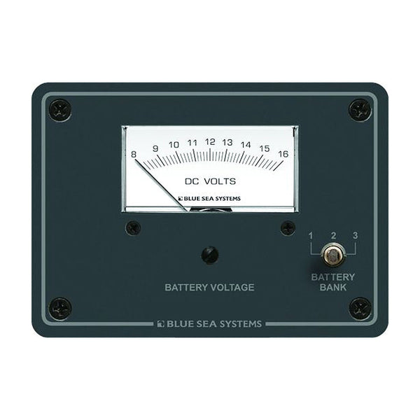 Blue Sea 8015 DC Analog Voltmeter w/Panel [8015] - Meters & Monitoring