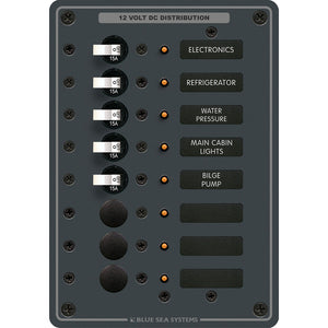 Blue Sea 8023 DC 8 Position Circuit Breaker - White Switches [8023] - Electrical Panels