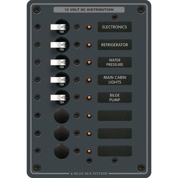 Blue Sea 8023 DC 8 Position Circuit Breaker - White Switches [8023] - Electrical Panels