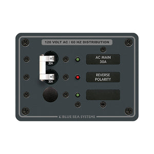 Blue Sea 8029 AC Main + 1 Position Breaker Panel - White Switches [8029] - Electrical Panels