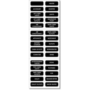 Blue Sea 8031 AC Panel Basic 30 Label Set [8031] - Switches & Accessories