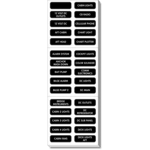 Blue Sea 8039 DC Panel Extended 120 Label Set [8039] - Switches & Accessories