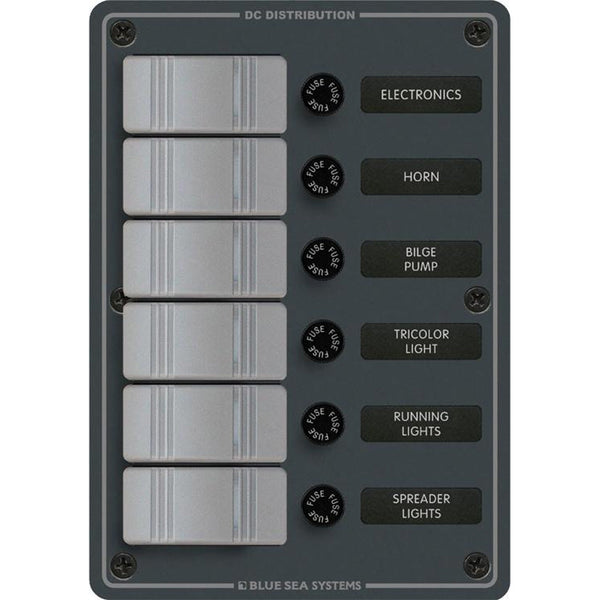 Blue Sea 8053 Slate Grey - 6 Position - Vertical [8053] - Electrical Panels