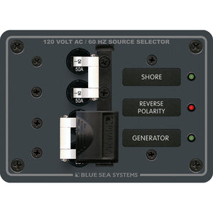 Blue Sea 8061 AC Toggle Source Selector 120V AC - 50AMP [8061] - Electrical Panels