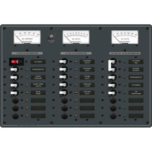 Blue Sea 8084 AC Main + 6 Positions/DC Main + 15 Positions Toggle Circuit Breaker Panel - White Switches [8084]