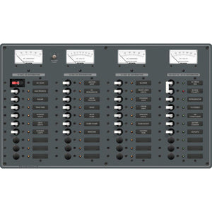 Blue Sea 8095 AC Main + 8 Positions / DC Main + 29 Positions Toggle Circuit Breaker Panel (White Switches) [8095]