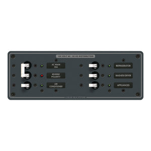 Blue Sea 8099 AC Main + 4 Positions Toggle Circuit Breaker Panel (White Switches) [8099] - Electrical Panels