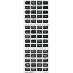 Blue Sea 8214 Black Small Format Label Kit - 60 Labels [8214] - Switches & Accessories