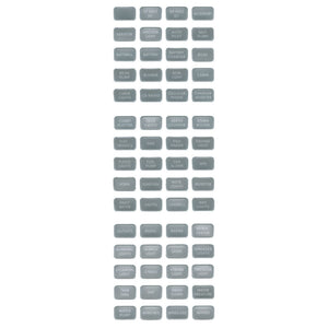 Blue Sea 8217 Grey Small Format Label Kit - 60 Labels [8217] - Switches & Accessories