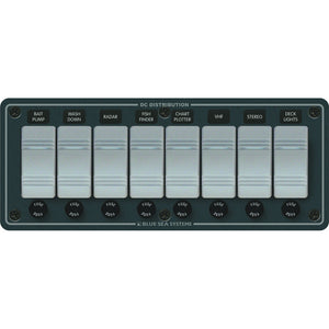 Blue Sea 8261 Waterproof Panel 8 Position - Slate Grey [8261] - Electrical Panels