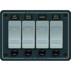Blue Sea 8262 Waterproof Panel 4 Position - Slate Grey [8262] - Electrical Panels