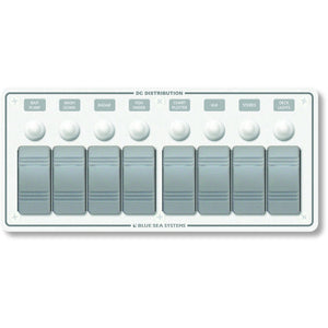 Blue Sea 8271 Water Resistant Panel - 8 Position - White - Horizontal Mount [8271] - Electrical Panels