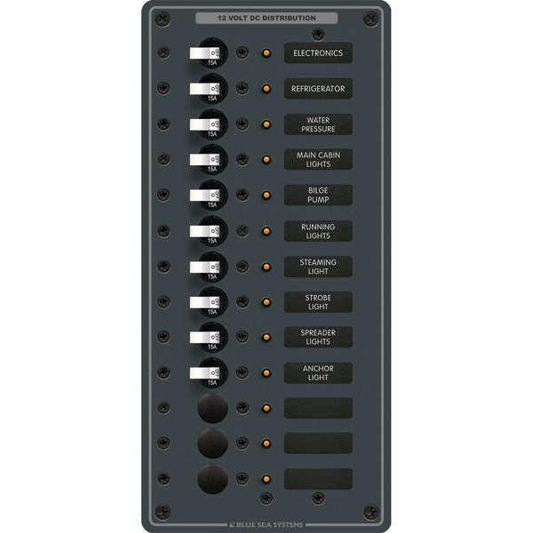 Blue Sea 8376 Panel DC 13 Position Vertical [8376] - Electrical Panels