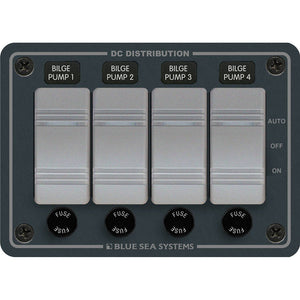 Blue Sea 8666 Contura 4 Bilge Pump Control Panel [8666] - Switches & Accessories