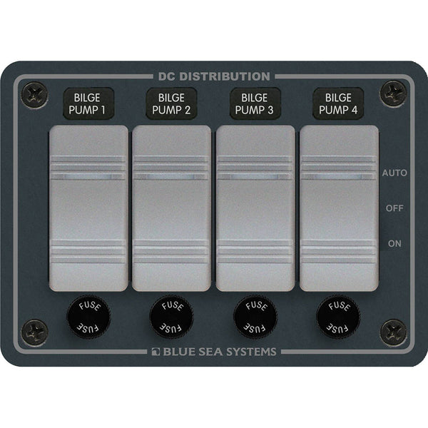 Blue Sea 8666 Contura 4 Bilge Pump Control Panel [8666] - Switches & Accessories